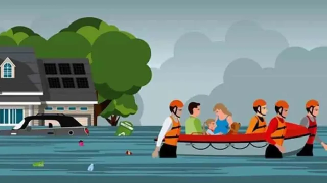 ilustrasi banjir rob
