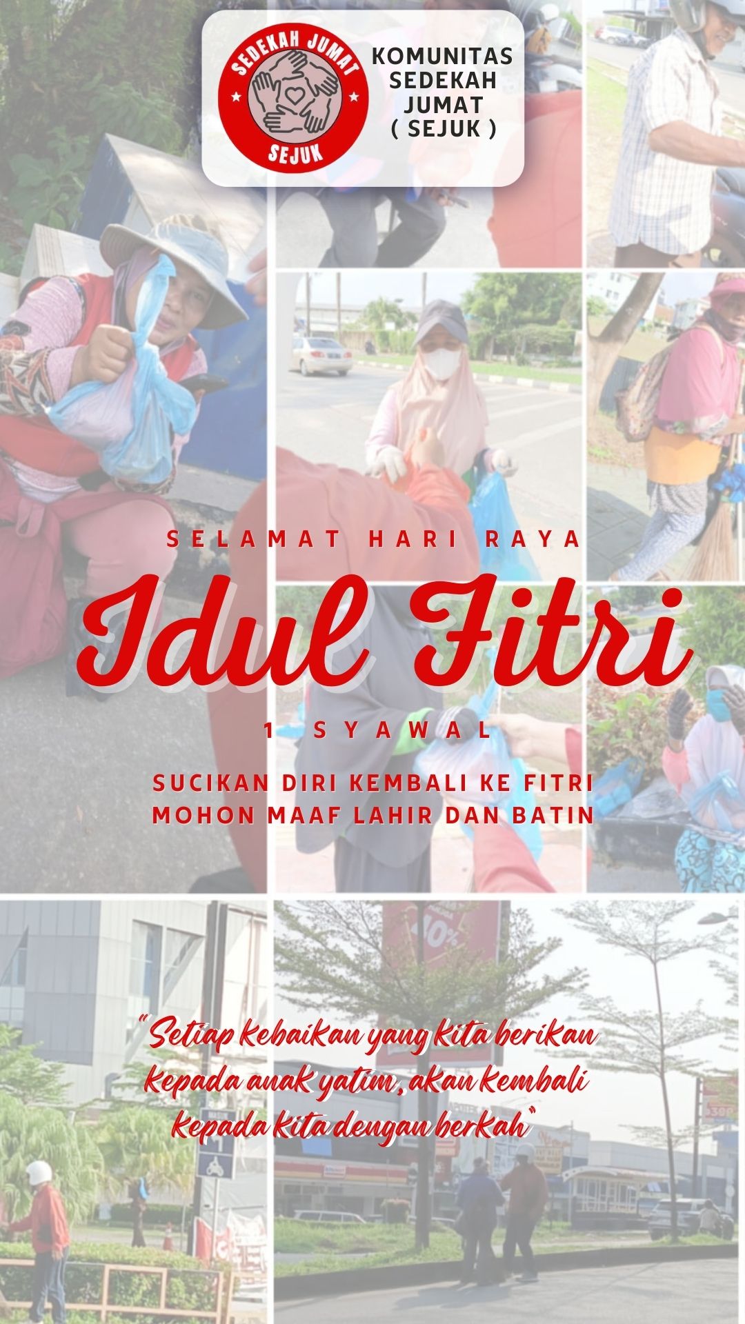 Hijau Putih Tipografi Idul Fitri Instagram Story