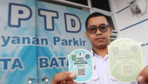 Ilustrasi stiker parkir kendaraan