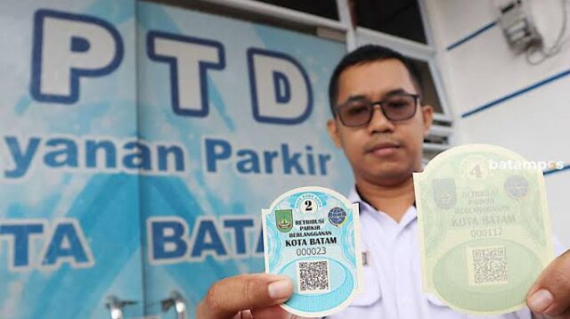 Ilustrasi stiker parkir kendaraan